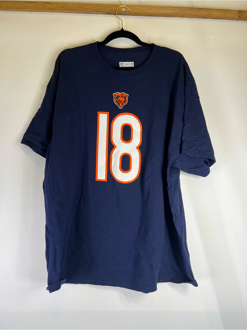 NFL Team Apparel Navy Tshirt Chicago Bears #18 Caleb Williams XXL